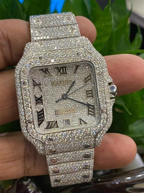 diamond cartier mens watch|cartier watch full diamond.